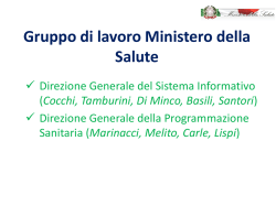 Gruppo di lavoro Ministero della Salute