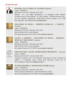 eventi musicali gennaio 2015