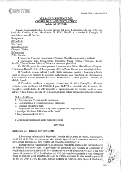Bilancio Preventivo 2015