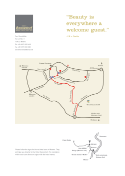 welcome guest.” - Hotel Sonnenhof
