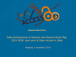 Delle Donne - Decennale della Dichiarazione di Messina 2004-2014