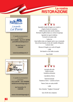 I nostri ristoranti e agriturismi