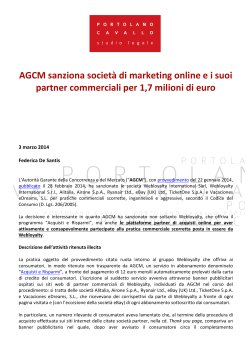 AGCM sanziona società di marketing online e i suoi partner