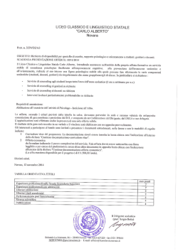 LICEO CLASSICO E LINGUISTICO STATALE “CARLO ALBERTO