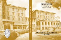 annuario - Pontificia Facoltà Teologica Marianum