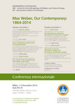 Max Weber, Our Contemporary: 1864-2014 - Milano