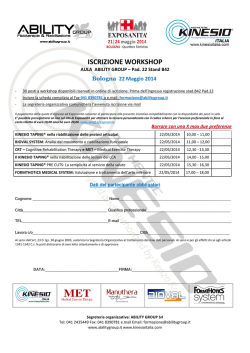 ISCRIZIONE WORKSHOP