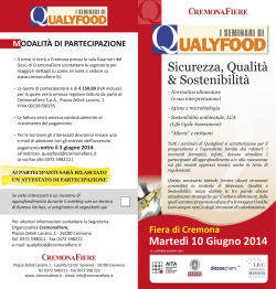 I seminari di Qualyfood