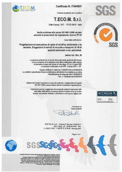 Certificato ISO 9001 - Ambiente