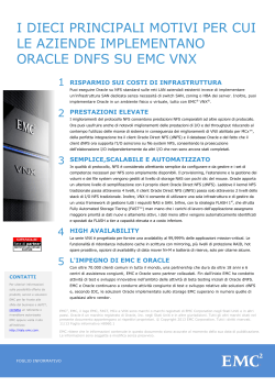 Top Reasons Why Customers Deploy Oracle dNFS with EMC VNX
