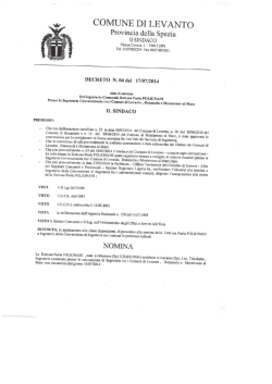 COMUNE DI LEVANTO - Gazzetta Amministrativa