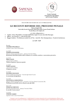 le recenti riforme del processo penale