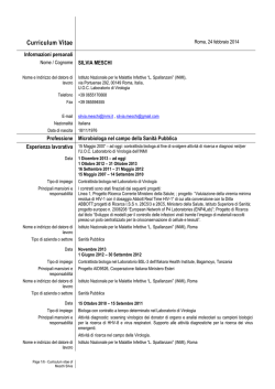 cv - Istituto Lazzaro Spallanzani