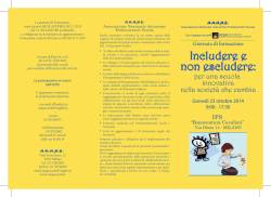 Includere e non escludere. Per una scuola innovativa nella societ&agrave;