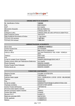 ORDINE DIRETTO DI ACQUISTO Nr. Identificativo