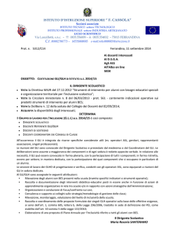 Prot. n. 5312/C14 Ferrandina, 11 settembre 2014 Ai docenti interessati