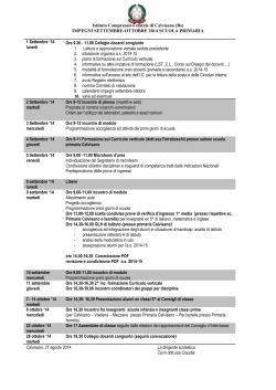 impegni primaria Sett. 14 - Istituto Comprensivo di Calvisano (BS)