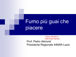 Relazione Prof. P. Alimonti - Associazione Italiana Pazienti BPCO