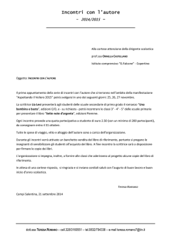 incontro con Lia Levi - istituto comprensivo g. falcone :::: copertino
