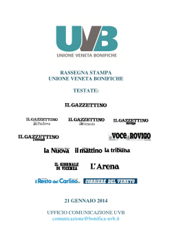 21 gennaio 2014 - Unione Veneta Bonifiche