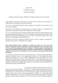 Il Signore &egrave; davvero risorto. Alleluia! A lui gloria e potenza nei secoli