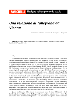 Una relazione di Talleyrand da Vienna - Dizionari più