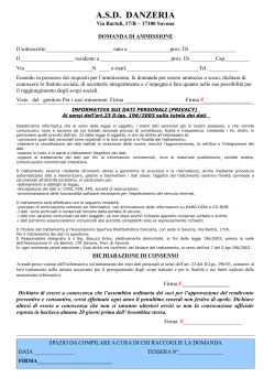 domanda di ammisione (file pdf)