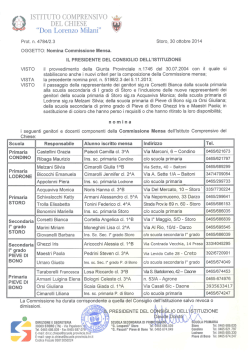 ISTITUTO COMPRENSIVO W DEL CHIESE &ldquo;Don Lorenzo Milani&rdquo;