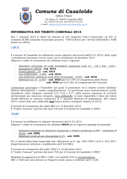 Informativa IUC 2014: versamenti, scadenze