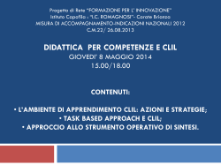 Didattica per competenze e CLIL- lezione 8-5-2014