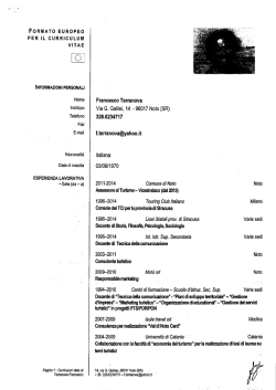 Curriculum vitae - Comune di Noto