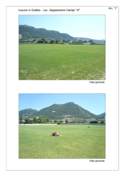 Impianto di Gubbio - Loc. Zappacenere Campo "A"