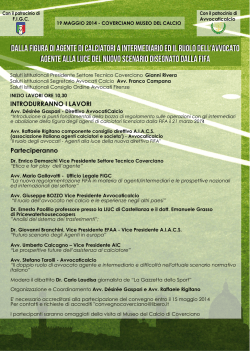 locandina low - Associazione Italiana Agenti Calciatori e Società