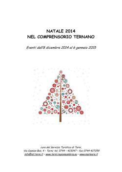 Il calendario completo degli eventi