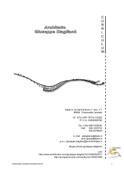 C U R R I C U L U M - ordine degli Architetti di Catanzaro