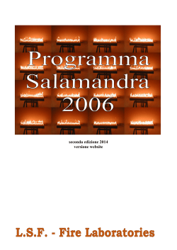 PROGRAMMA “SALAMANDRA” 2006