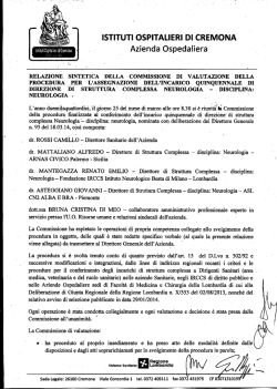 Vedi allegato - “Istituti Ospitalieri” di Cremona