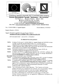 Decadenza aggiudicazione gara progetto - Solimena