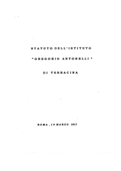 Statuto Casa Famiglia G. Antonelli - Casa Famiglia Gregorio Antonelli