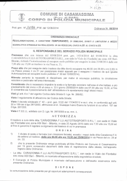 ordinanza n.66 - Comune di Casamassima