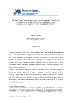 e questioni incidentali di costituzionalità in sede esecutiva