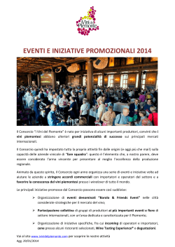 EVENTI E INIZIATIVE PROMOZIONALI 2014