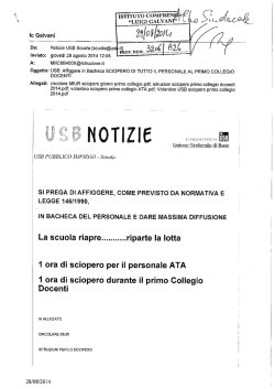 sciopero collegio docenti - Istituto Comprensivo Galvani