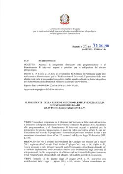 Decreto n.Édel - Regione Autonoma Friuli Venezia Giulia