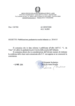 Graduatoria scuola infanzia 08-05-201408052014