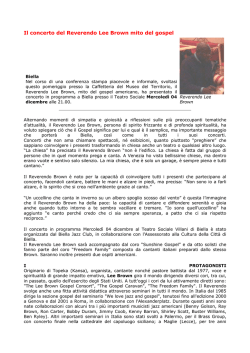 Il concerto del Reverendo Lee Brown mito del gospel
