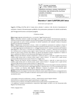 Decreto LSU 2013 - Regione Autonoma Friuli Venezia Giulia