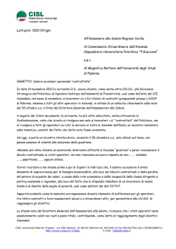 I precari del Policlinico senza Salario Accessorio