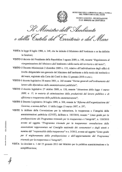DM Piano Triennale della Prevenzione e Corruzione 2014
