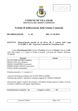 Scarica la Delibera G.C. n.69